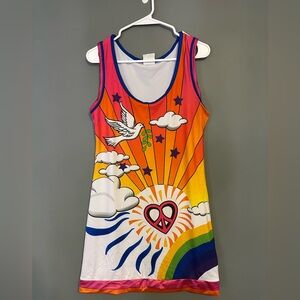 Colorful Rainbow Graphic Dress